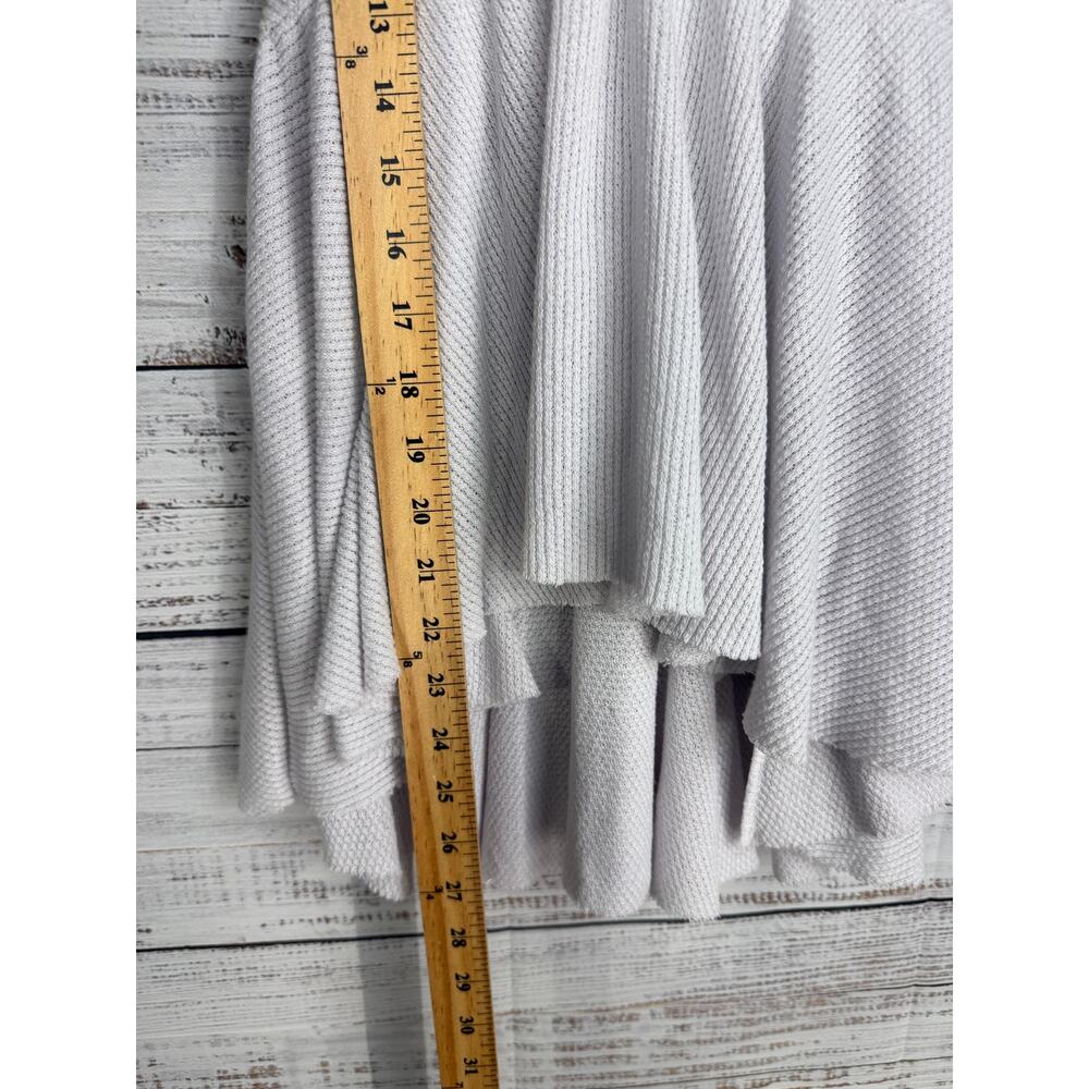 Urban Outfitters Lola Thermal Waffle Knit Tank Babydoll Medium Gray Coastal Boho - Picture 6 of 6